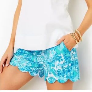 NWT Lilly Pulitzer buttercup knit shorts amalfi blue sunny state of mind